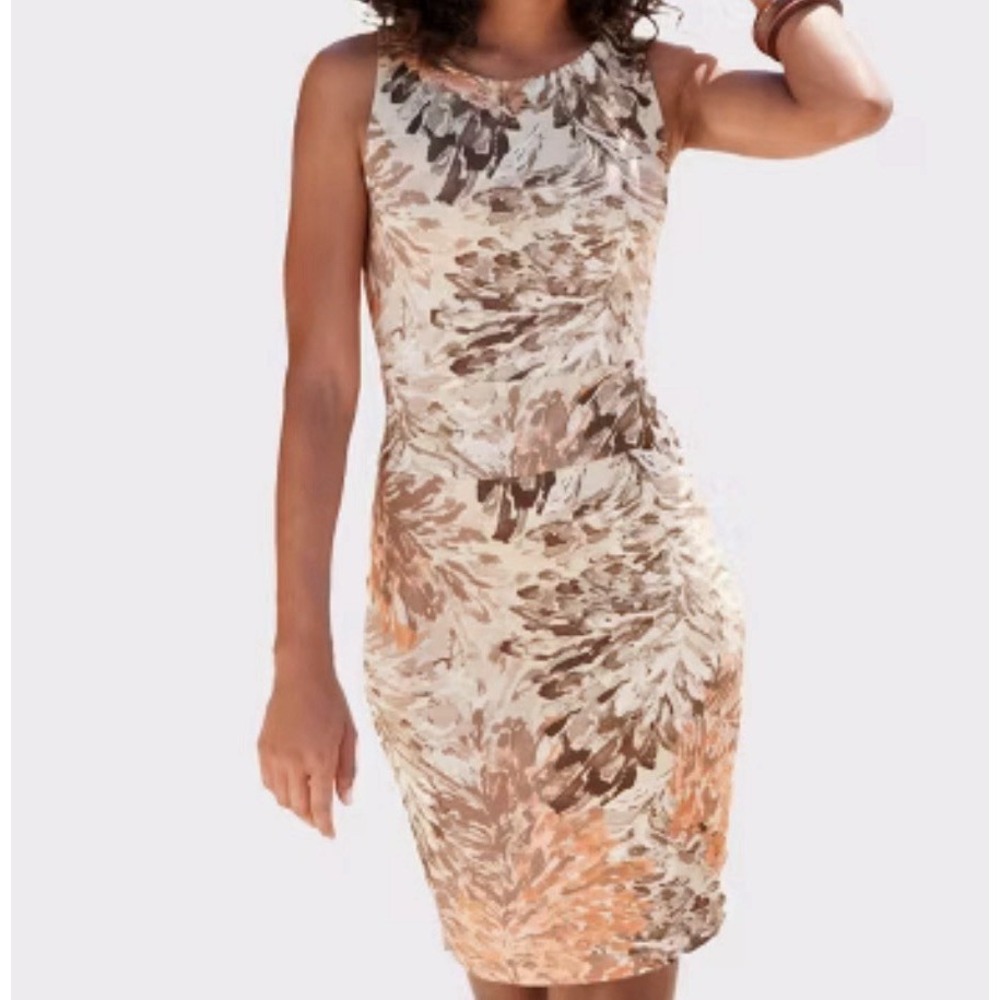 Lascana Dress Women's 12 Tropical Print Knit Feminine Resort Beach Vacation